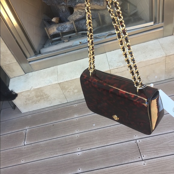 Authentic Tory Burch Robinson tortoise shoulder - Picture 8 of 8